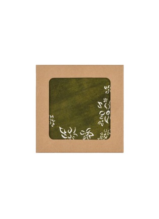 Detail View - Click To Enlarge - SUMMERILL & BISHOP - Falling Flowers Coaster Set — Avocado Green