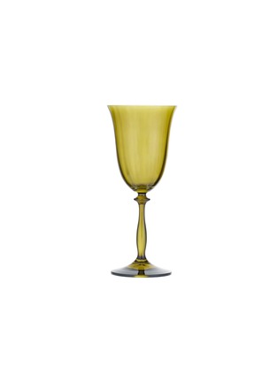 Main View - Click To Enlarge - SUMMERILL & BISHOP - Hand-Coloured Red Wine Glass — Green