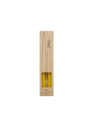 Main View - Click To Enlarge - SUMMERILL & BISHOP - Tapered Candle Set of 2 — Yellow Branded Packaging