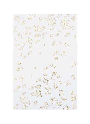 Detail View - Click To Enlarge - SUMMERILL & BISHOP - Bernadette's Falling Flower Gold Foil Table Menu — Set of 12