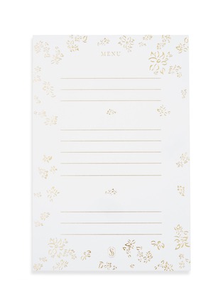 Main View - Click To Enlarge - SUMMERILL & BISHOP - Bernadette's Falling Flower Gold Foil Table Menu — Set of 12