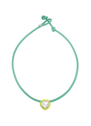 Main View - Click To Enlarge - BEA BONGIASCA - Pop 9K Gold Sterling Silver Enamel Heart Crystal Choker