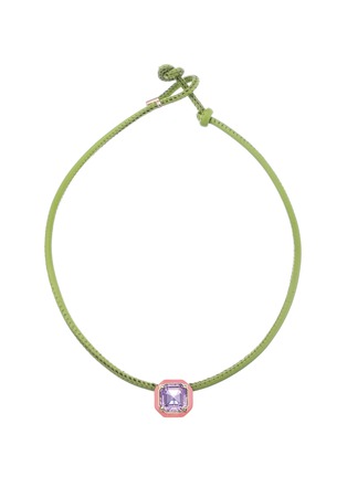 Main View - Click To Enlarge - BEA BONGIASCA - Pop 9K Gold Sterling Silver Enamel Octagon Amethyst Choker