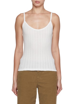 LESET | Pointelle Cotton Tank Top