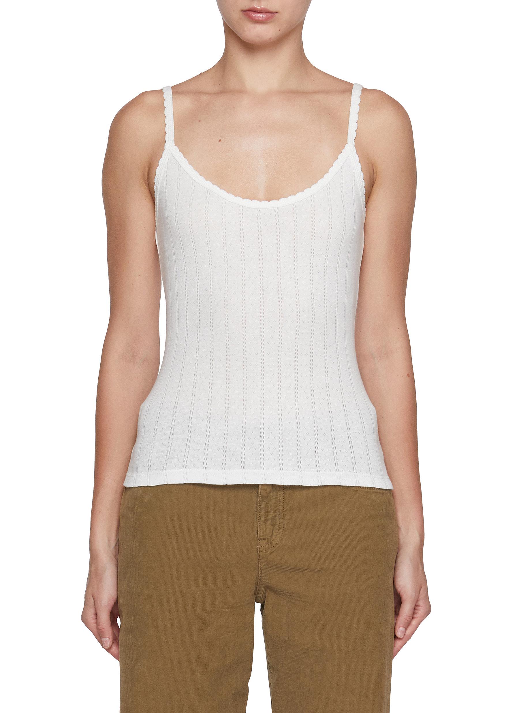 Pointelle Cotton Tank Top