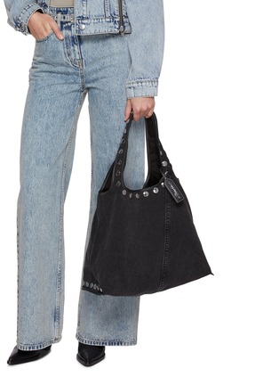 Figure View - Click To Enlarge - 3.1 PHILLIP LIM - Large Washed Denim Market Tote Bag