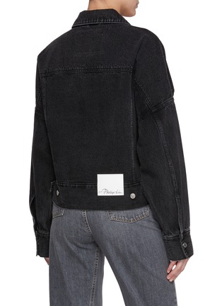 Back View - Click To Enlarge - 3.1 PHILLIP LIM - Boxy Dark Wash Denim Jacket