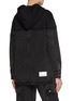 Back View - Click To Enlarge - 3.1 PHILLIP LIM - Hybrid Dark Wash Denim Hoodie