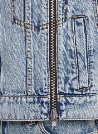  - 3.1 PHILLIP LIM - Crop Light Wash Denim Jacket