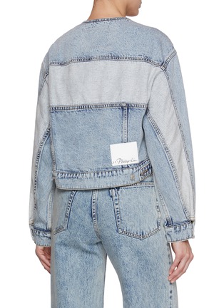 Back View - Click To Enlarge - 3.1 PHILLIP LIM - Crop Light Wash Denim Jacket