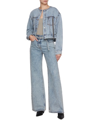 Figure View - Click To Enlarge - 3.1 PHILLIP LIM - Crop Light Wash Denim Jacket