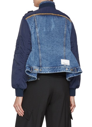 Back View - Click To Enlarge - 3.1 PHILLIP LIM - Hybrid Medium Wash Denim Jacket