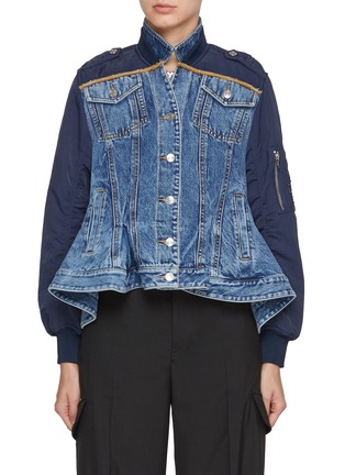 Main View - Click To Enlarge - 3.1 PHILLIP LIM - Hybrid Medium Wash Denim Jacket