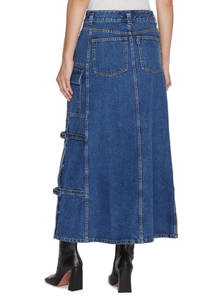 Back View - Click To Enlarge - 3.1 PHILLIP LIM - Medium Wash Denim Utility Maxi Skirt