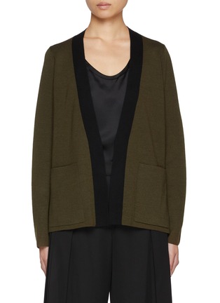 Main View - Click To Enlarge - JOSEPH - Bicolour Open Front Cardigan