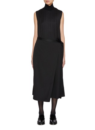 Main View - Click To Enlarge - JOSEPH - Folie Plissé Wrap Dress