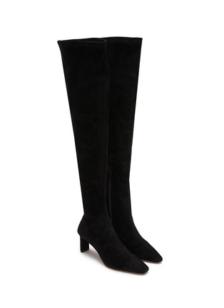 Detail View - Click To Enlarge - AQUAZZURA - Zeen Stretch 65 Suede Tall Boots