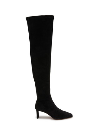 Main View - Click To Enlarge - AQUAZZURA - Zeen Stretch 65 Suede Tall Boots