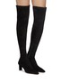 Figure View - Click To Enlarge - AQUAZZURA - Zeen Stretch 65 Suede Tall Boots