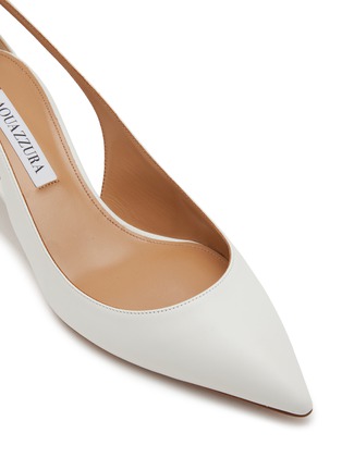 Detail View - Click To Enlarge - AQUAZZURA - Bow Tie 50 Leather Pumps