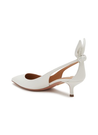  - AQUAZZURA - Bow Tie 50 Leather Pumps