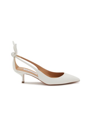 AQUAZZURA | Bow Tie 50 Leather Pumps