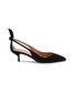 Main View - Click To Enlarge - AQUAZZURA - Bow Tie 50 Suede Pumps