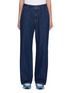 Main View - Click To Enlarge - JEANERICA - Belem Wide Leg Dark Wash Denim Chinos