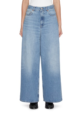 Main View - Click To Enlarge - TEURN STUDIOS - Baggy Light Wash Petite Jeans