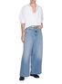 Figure View - Click To Enlarge - TEURN STUDIOS - Baggy Light Wash Petite Jeans