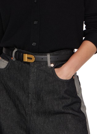 Figure View - Click To Enlarge - TEURN STUDIOS - Monogram Leather Belt