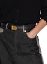 Figure View - Click To Enlarge - TEURN STUDIOS - Monogram Leather Belt