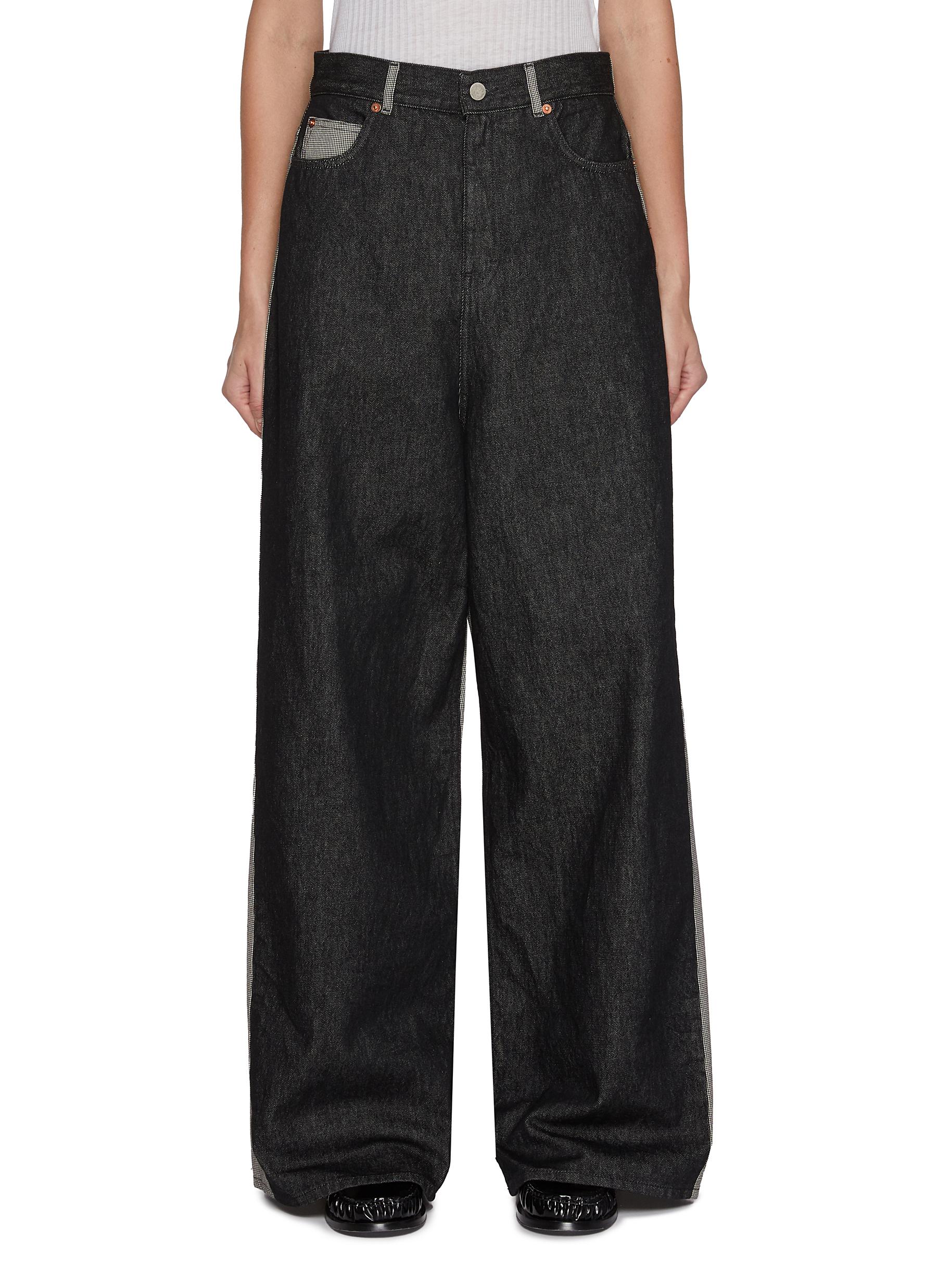 Baggy Patchwork Dark Wash Jeans