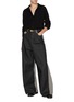 Figure View - Click To Enlarge - TEURN STUDIOS - Baggy Patchwork Dark Wash Jeans