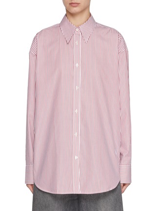 Main View - Click To Enlarge - TEURN STUDIOS - Relaxed Pinstripe Shirt