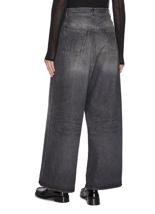 Back View - Click To Enlarge - TEURN STUDIOS - Baggy Dark Wash Petite Jeans