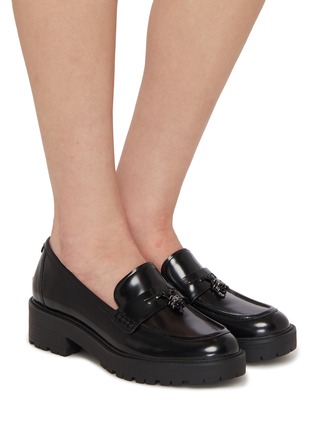 Figure View - Click To Enlarge - SAM EDELMAN - Teresa Leather Platform Loafers