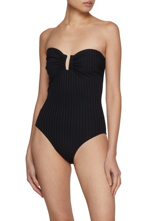 Figure View - Click To Enlarge - ERES - Bossa Nova Ribbed Bustier Swimsuit