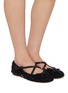 Figure View - Click To Enlarge - CIRCUS BY SAM EDELMAN - Zuri Criss Cross Sequins Leather Ballerina Flats