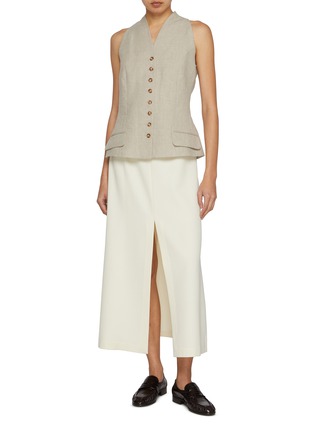 Figure View - Click To Enlarge - LA COLLECTION - Donna Wool Blend Skirt