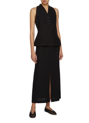 Figure View - Click To Enlarge - LA COLLECTION - Donna Wool Blend Skirt