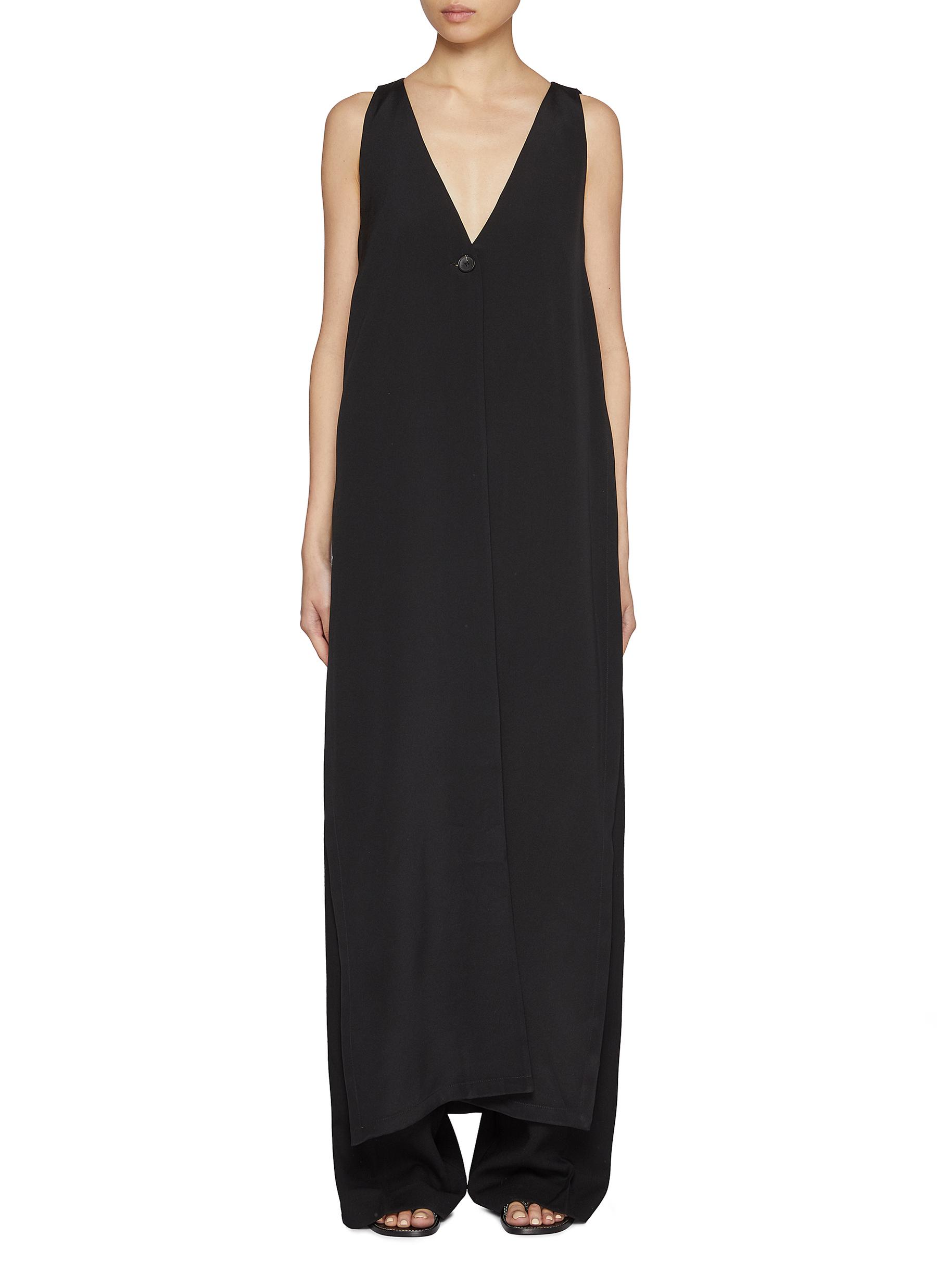 LA COLLECTION | Louise V-Neck Open Side Silk Dress