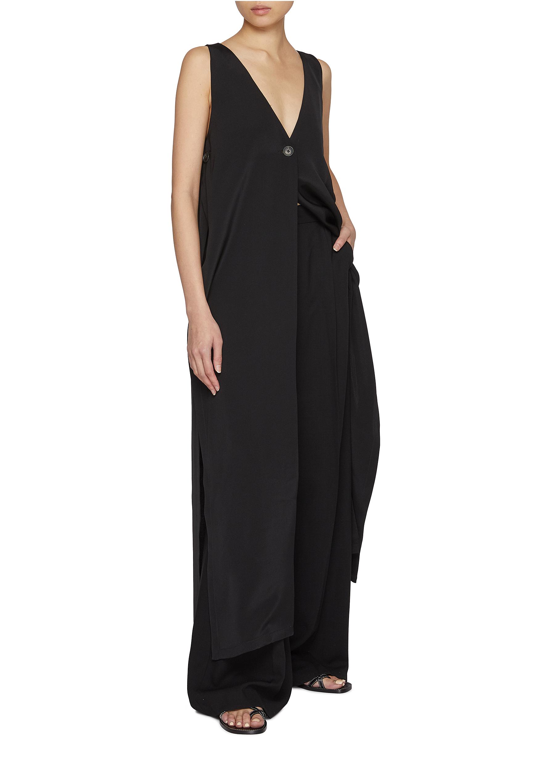 LA COLLECTION | Louise V-Neck Open Side Silk Dress