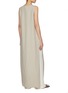 Back View - Click To Enlarge - LA COLLECTION - Louise V-Neck Open Side Linen Dress