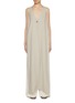 Main View - Click To Enlarge - LA COLLECTION - Louise V-Neck Open Side Linen Dress