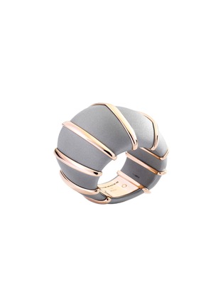 Detail View - Click To Enlarge - VHERNIER - Ardis 18K Rose Gold Aluminium Ring — EU53