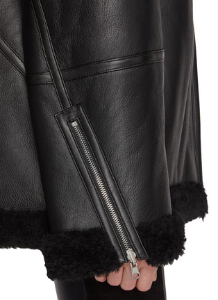  - HELMUT LANG - Oversized Shearling Leather Jacket