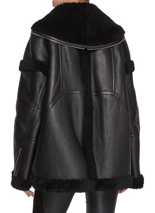 Back View - Click To Enlarge - HELMUT LANG - Oversized Shearling Leather Jacket