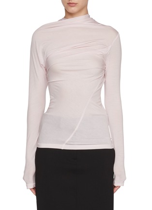 Main View - Click To Enlarge - HELMUT LANG - Twist Long Sleeve Jersey Top