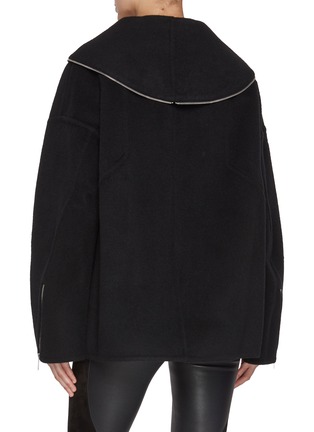 Back View - Click To Enlarge - HELMUT LANG - Oversized Zip Up Hooded Jacket